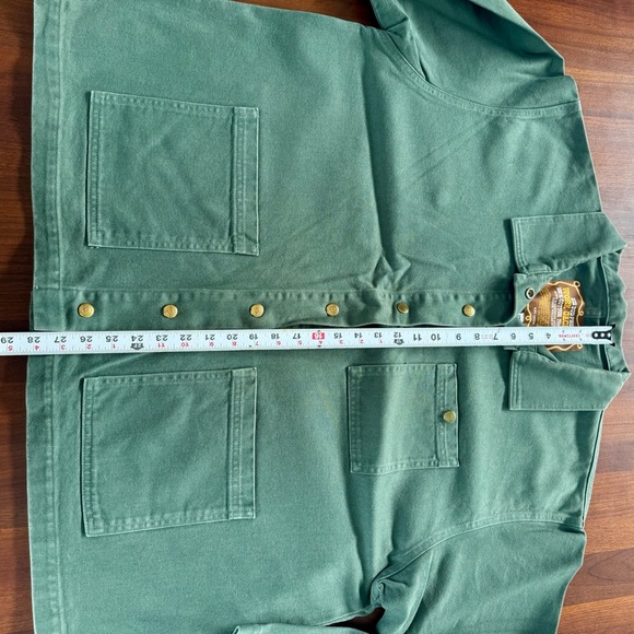 Big Bud Press Denim Work Jacket Emerald Green Unisex 1XL 100% Cotton Plus Size - Picture 14 of 16